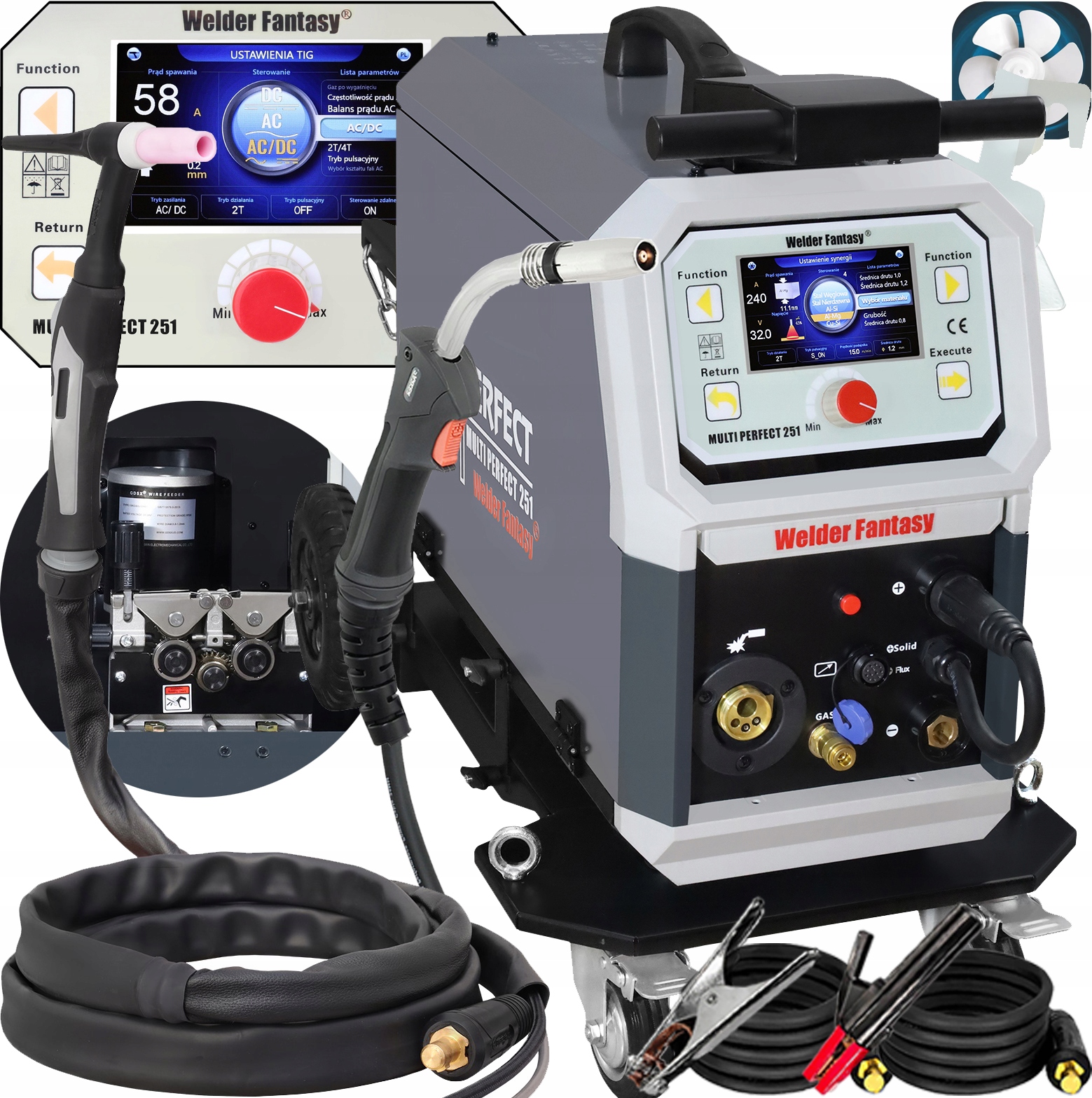 Invertorová Svářečka Welder Fantasy 4v1 Multi Perfect Bi-pulse 251 4X4 Mig