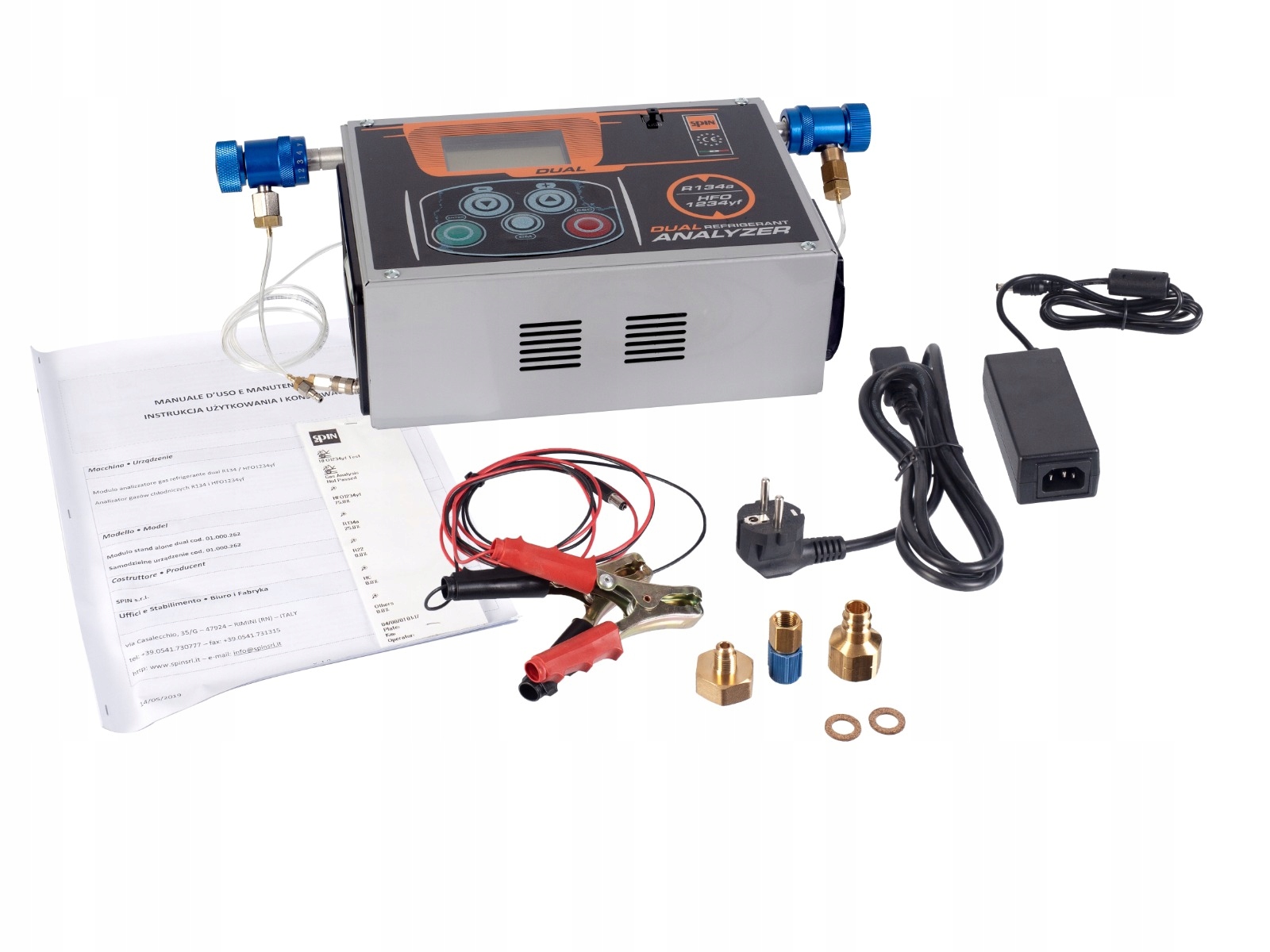 Analizator czynnika R1234yf R134a z drukarka Spin Coolant Support for Both Factors