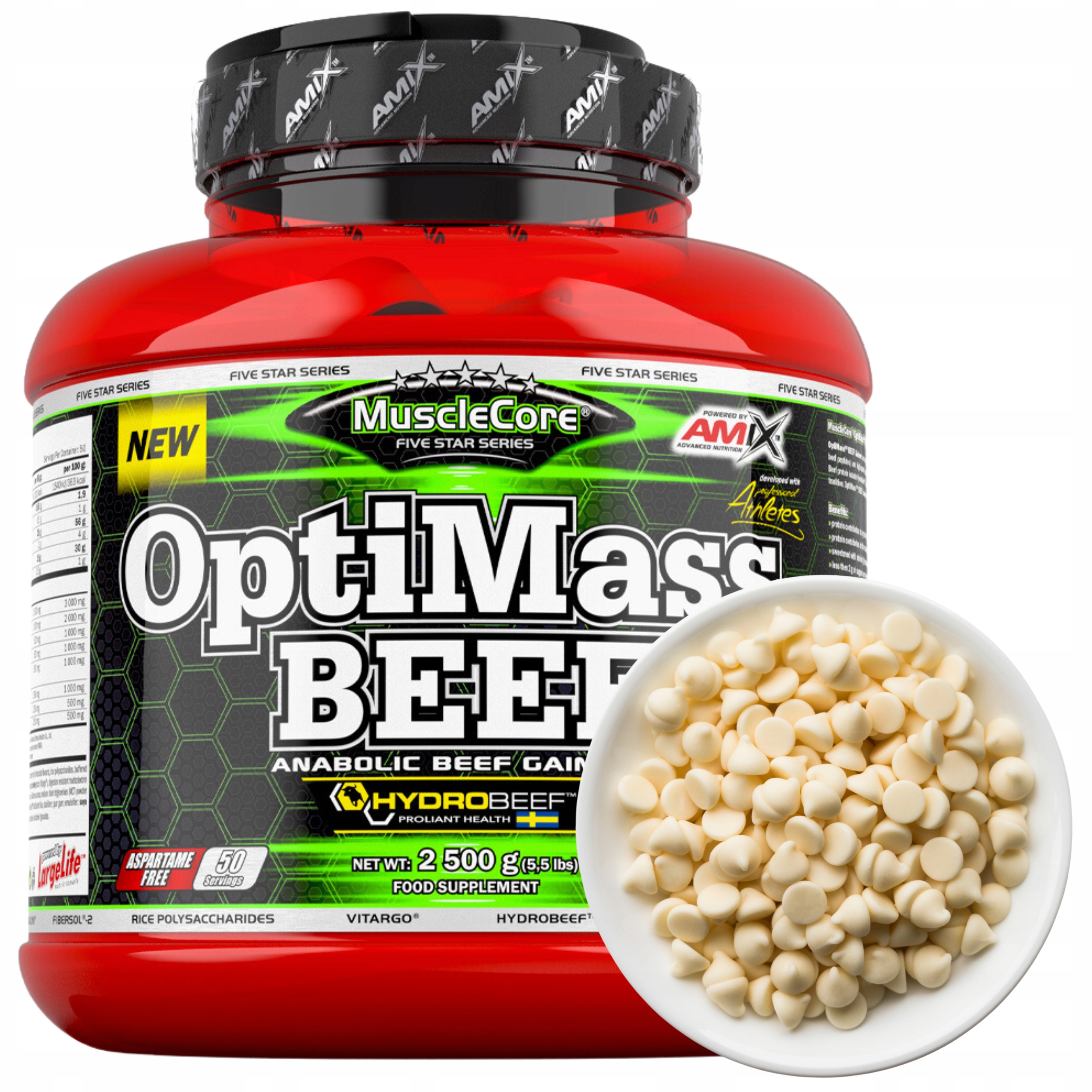 Gainer Hovězí protein Vitargo Bcaa Vláknina Glutamin Kreatin KreAlkalyn Mct