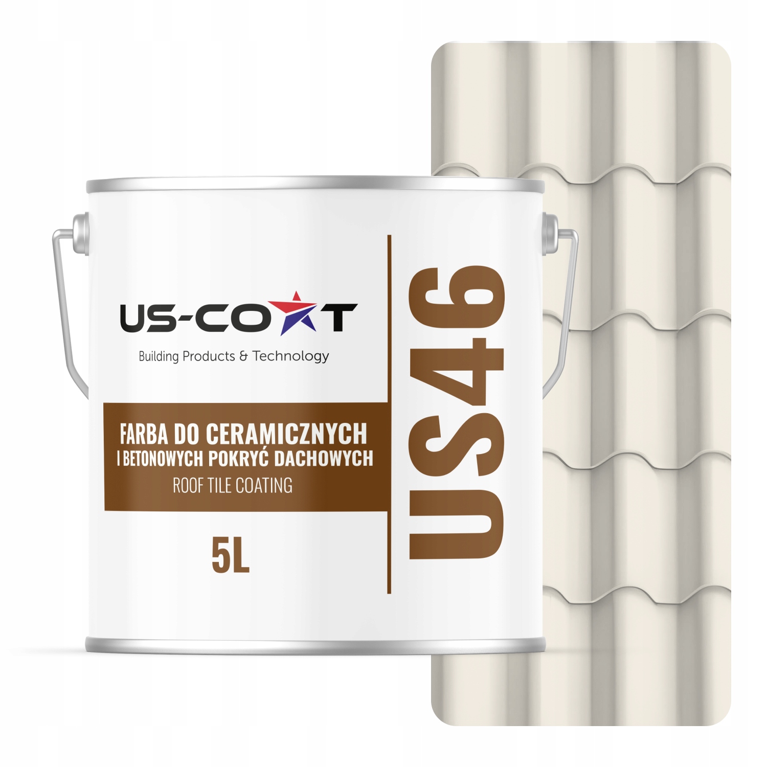 Farba Na Keramické Betónové Strechy Biela Alpská RAL9010 5L Matná