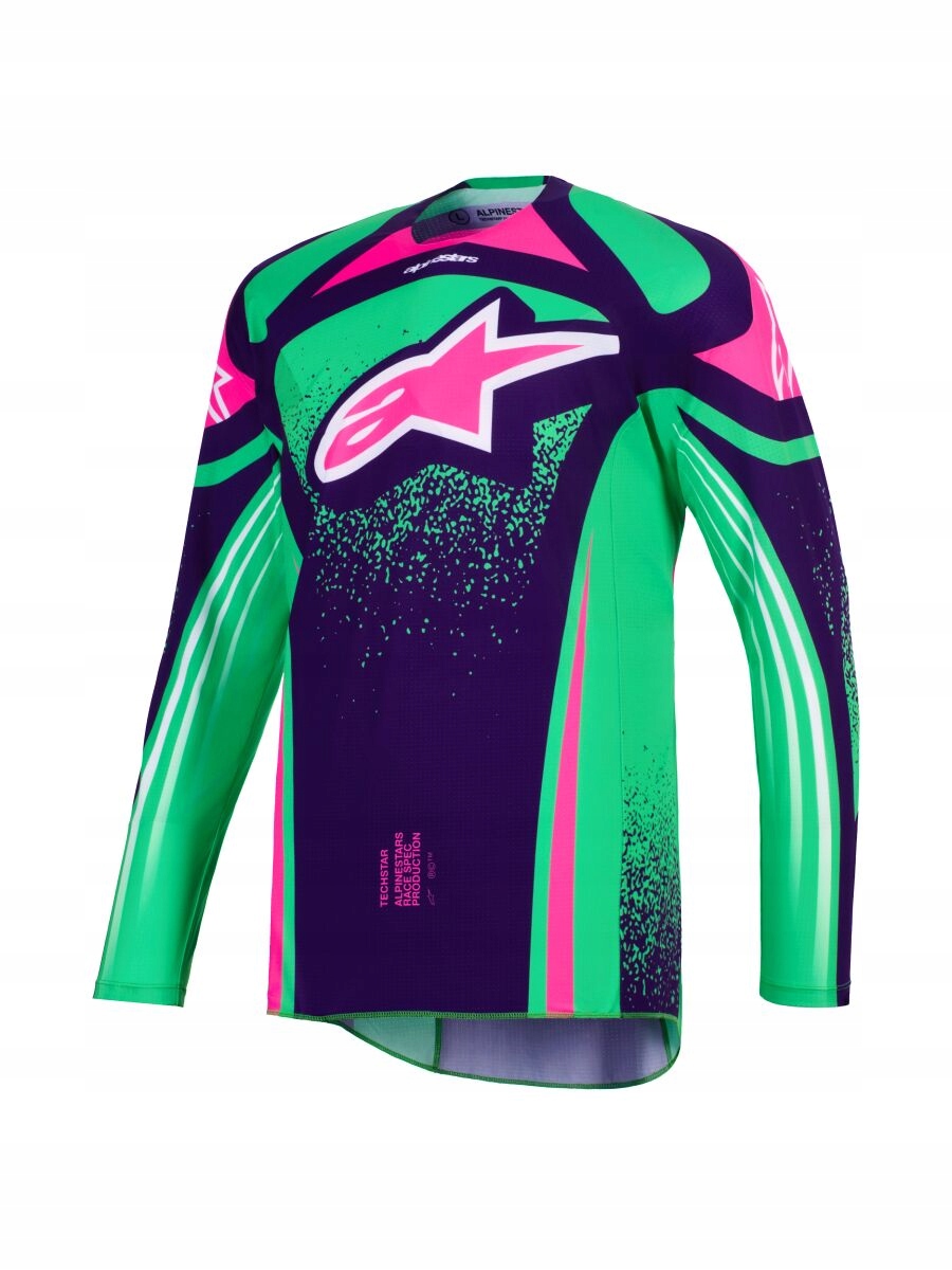 Mikina Na Cross Alpinestars Techstar Nomur Pu/gr/pnk 2XL 3761026-3129-2X