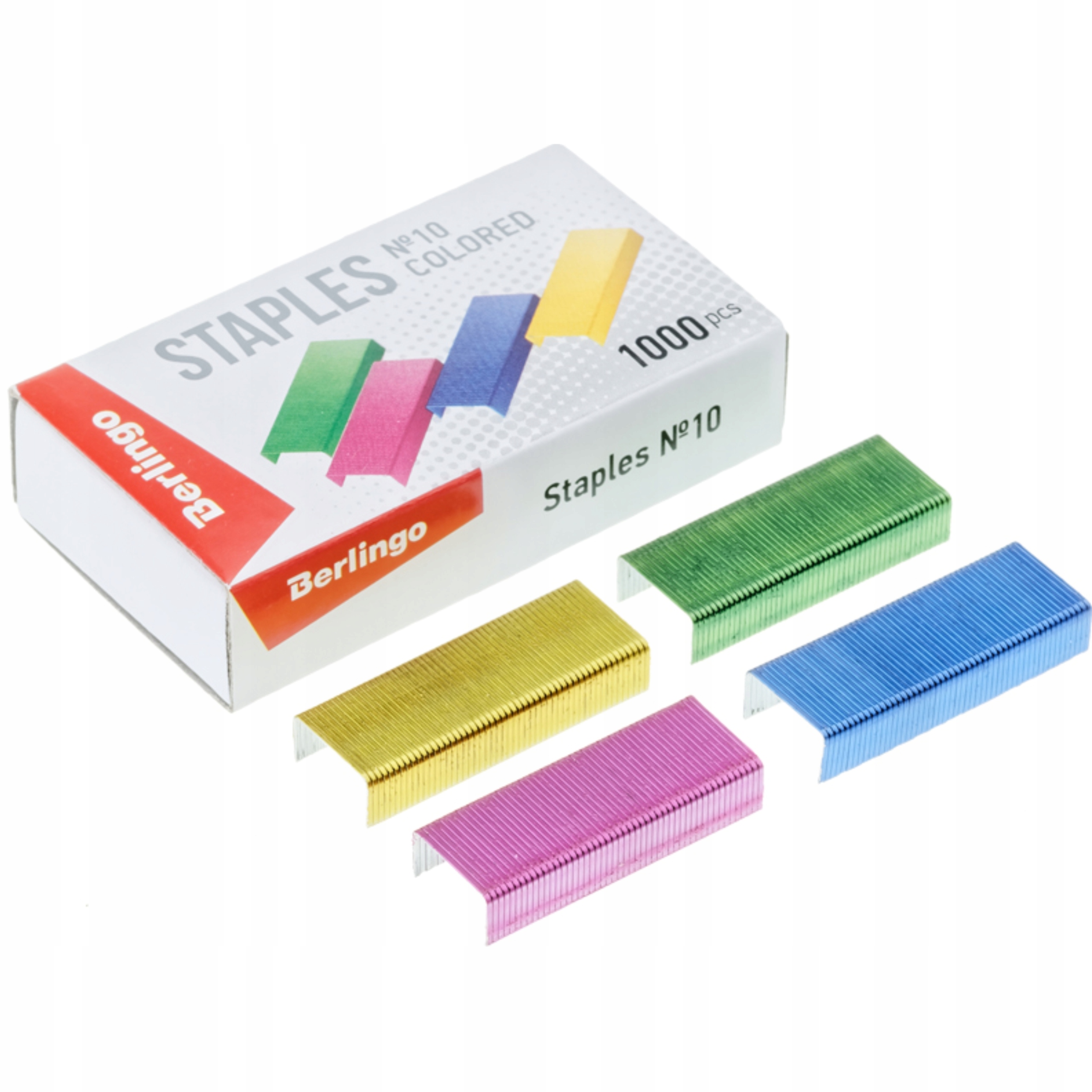 

Zszywki Berlingo No10 kolorowe 1000 sztuk