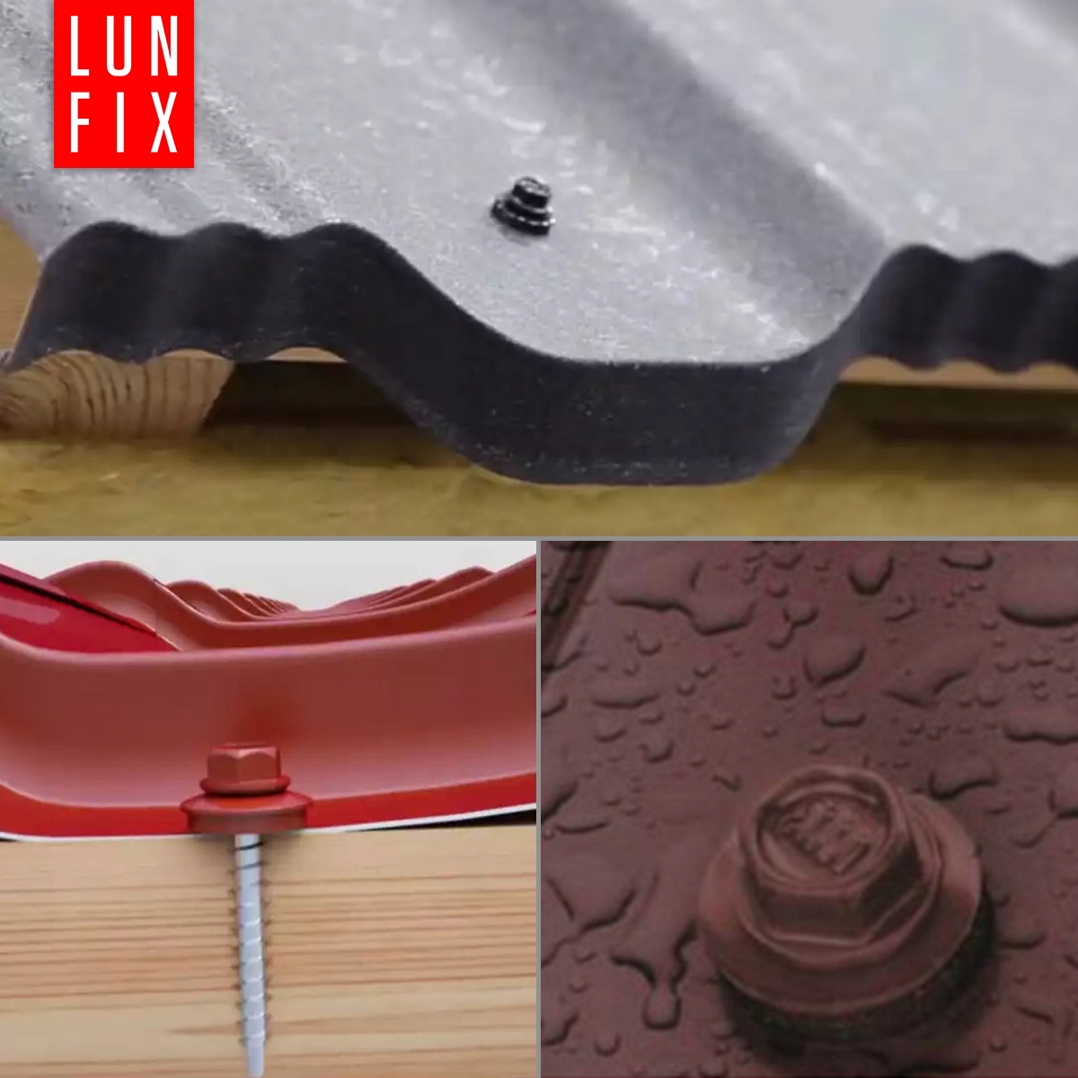 Wkręty farmerskie 4,8x35 blachowkręty farmery RAL8017 250szt. Długość wkręta 35 mm