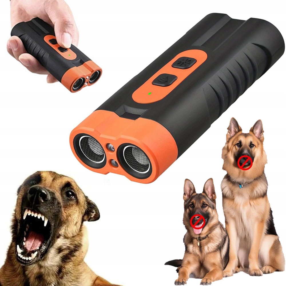 Levně Protištěkač 30 Stop, Dosah 800 Mah S Dvojitou Led Svítilnou, Oranžový