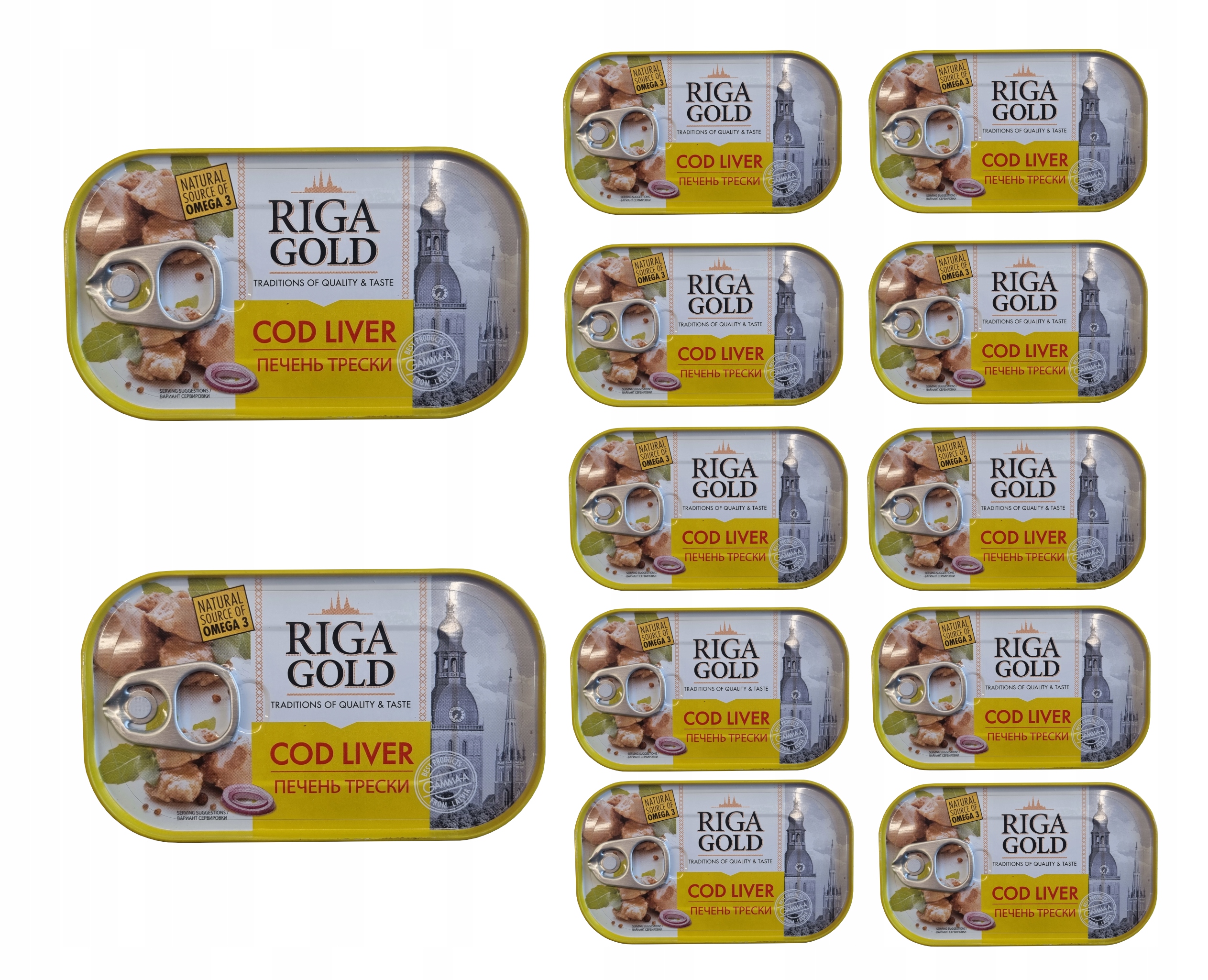 Levně Játra Z Tresky Ve Vlastním Tuku 12 x 121 g Riga