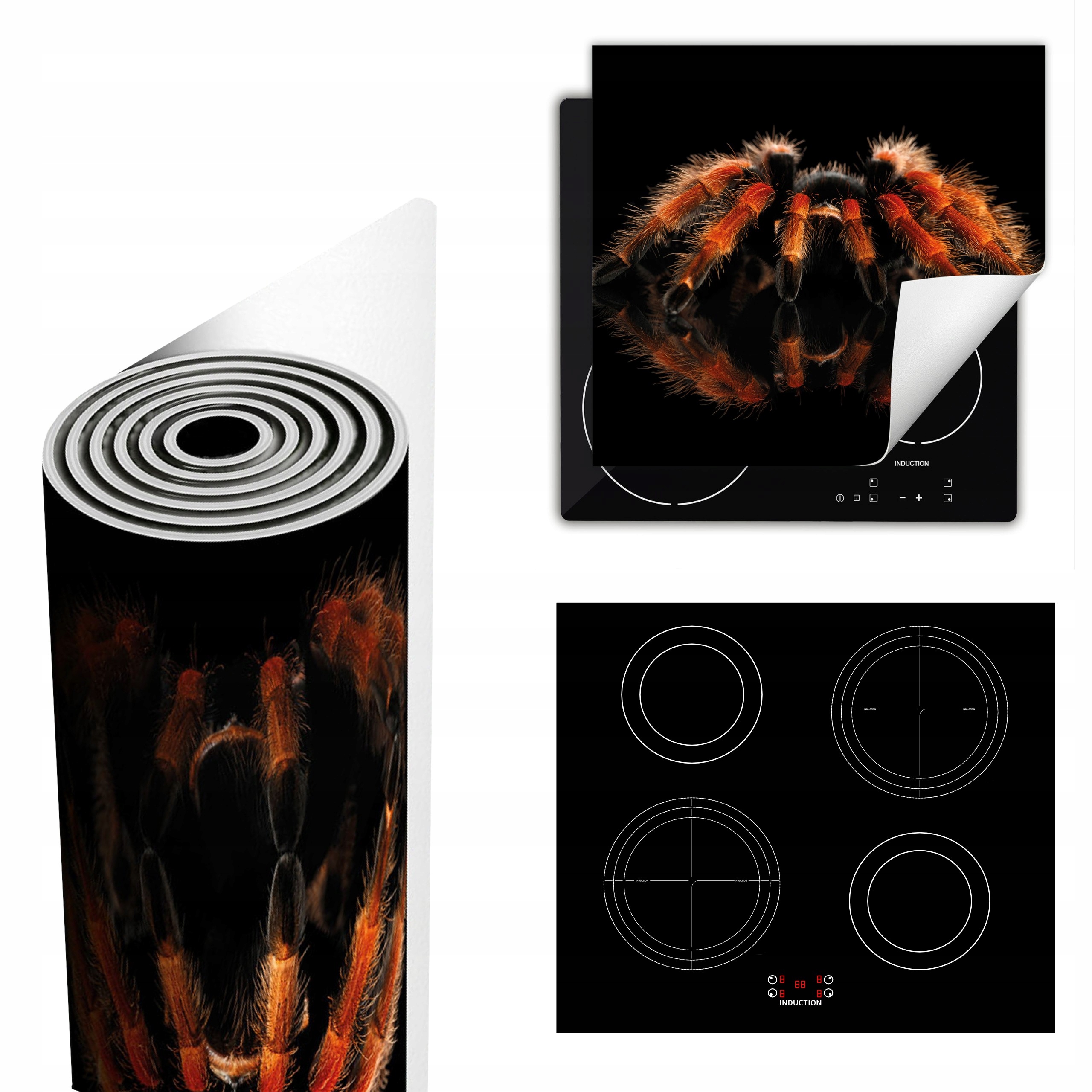 Ochranná Podložka Na Sporák Má Více Místa 60x52 černá pavouk