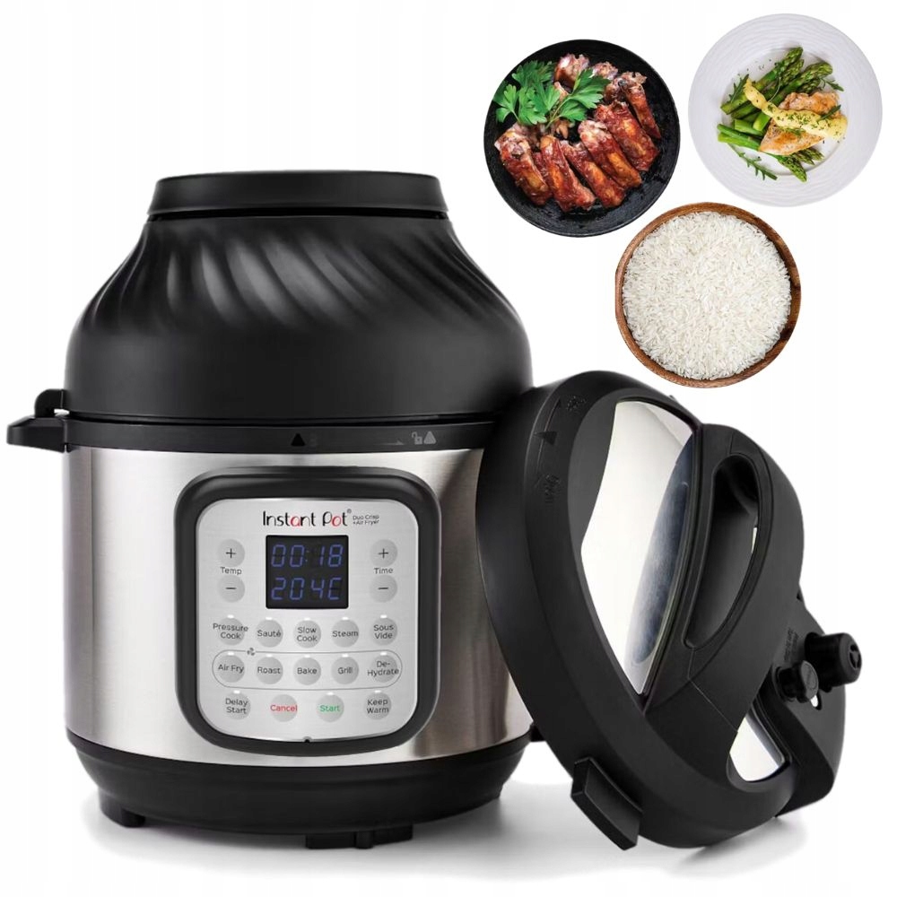 Multicooker Instant Pot Duo Crisp 11v1 7,6 L Rychlovarná konvice Fritéza