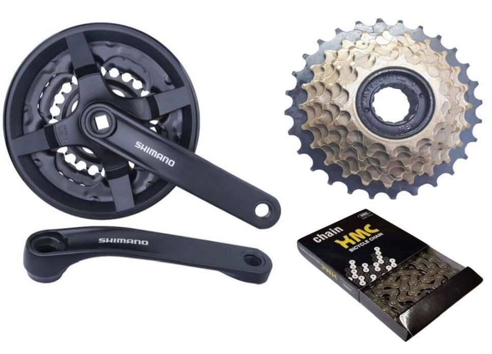 

Korba Shimano 301 42T + wolnobieg 7 łańcuch Zestaw