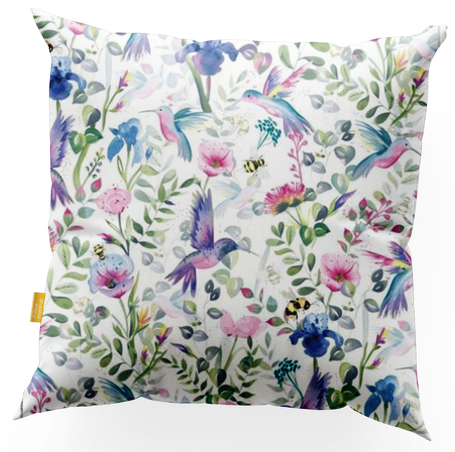 POSZEWKA ,jasiek 37x39cm .Kolibry kwiaty.