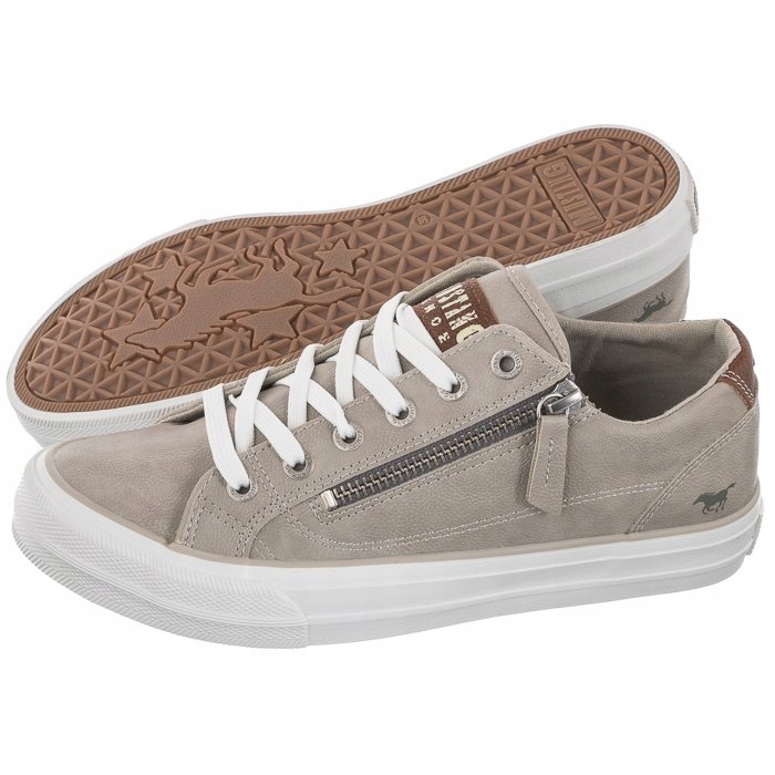 

Buty Damskie Tenisówki Mustang Szare 50C0058