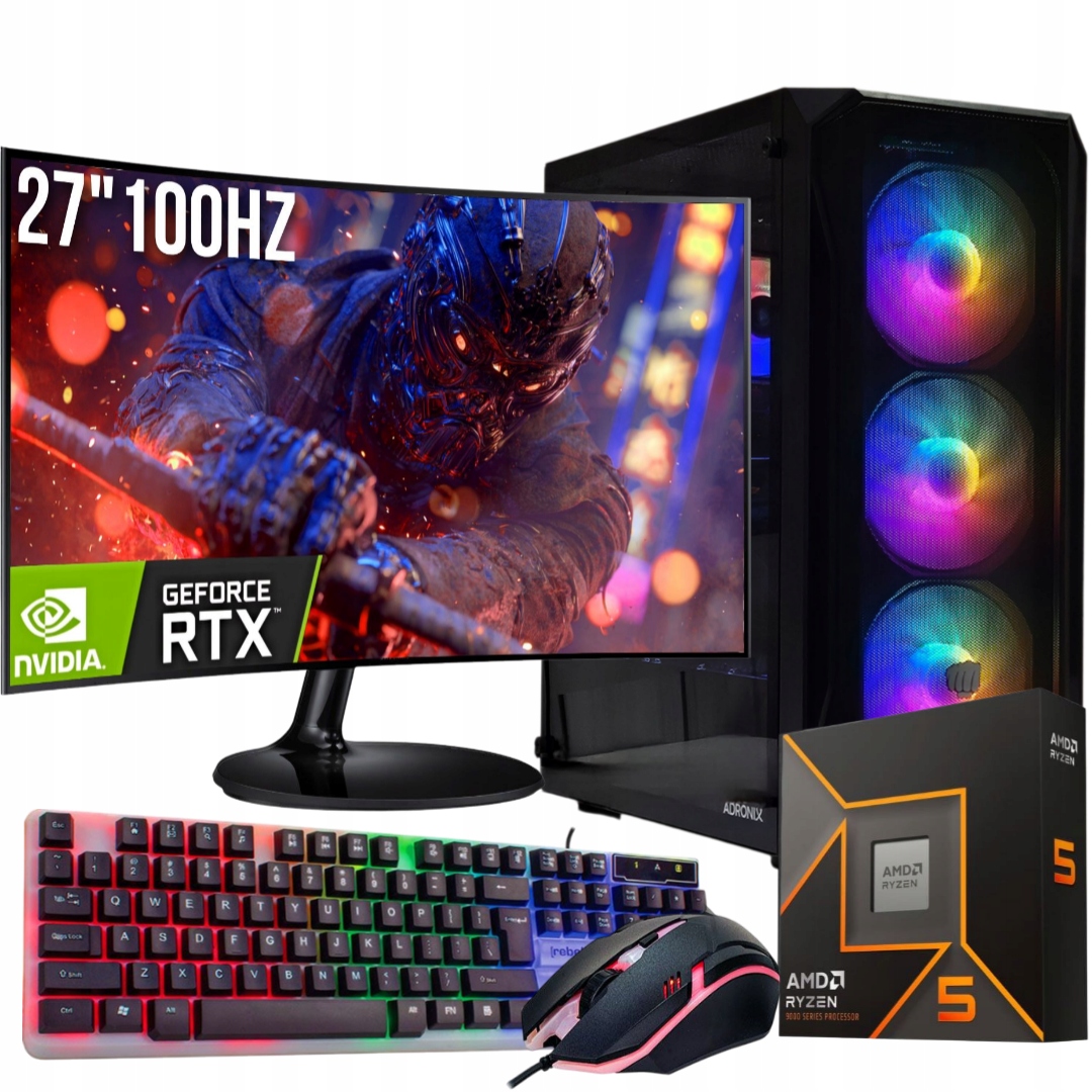 Herní Set Thunderline R5 9600X/32GB/RTX5050/1TB SSD/W11/27" 100Hz