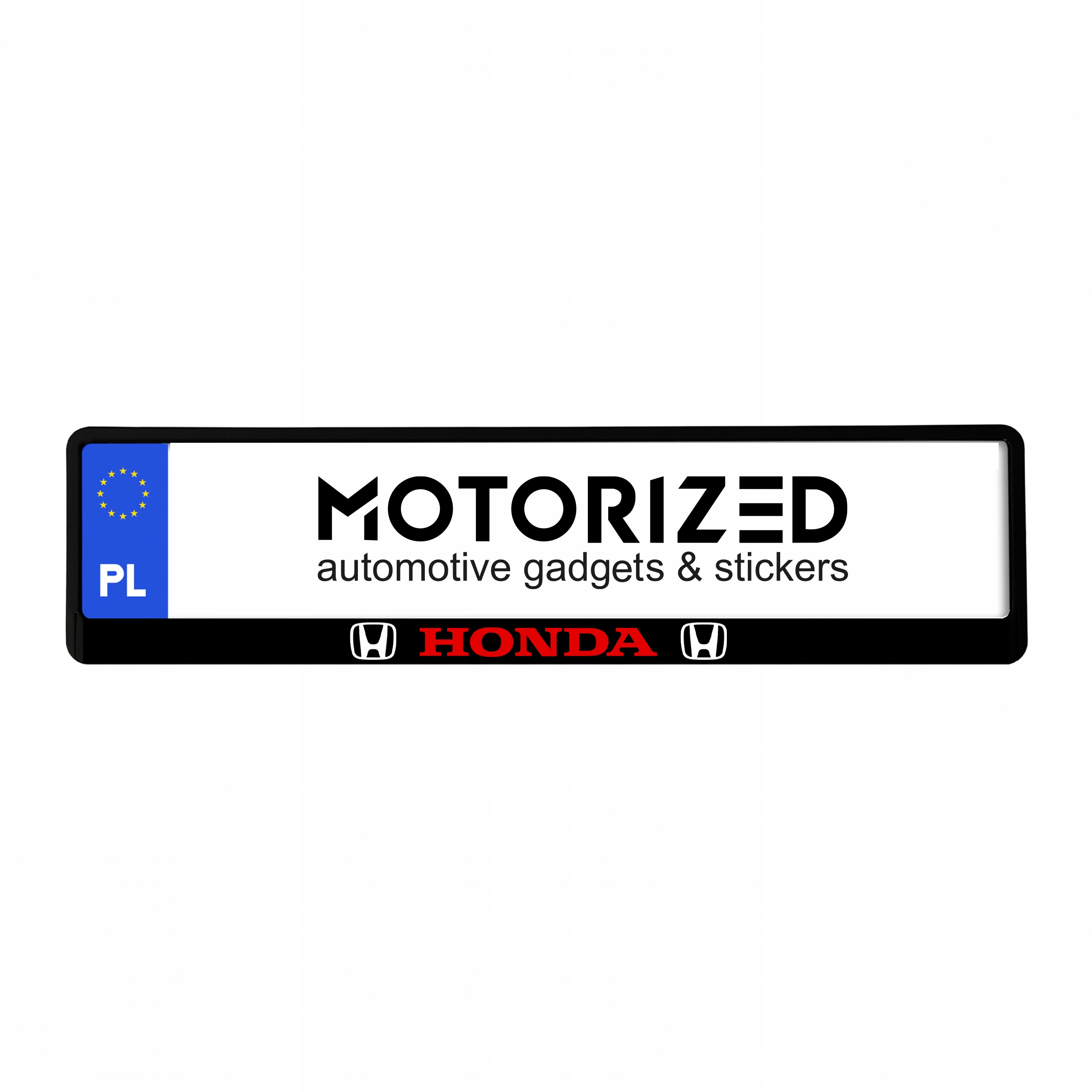 Ramka Ramki Tablicy Rejestracyjnej Honda Napis Czerwony Logo 1 szt. honda