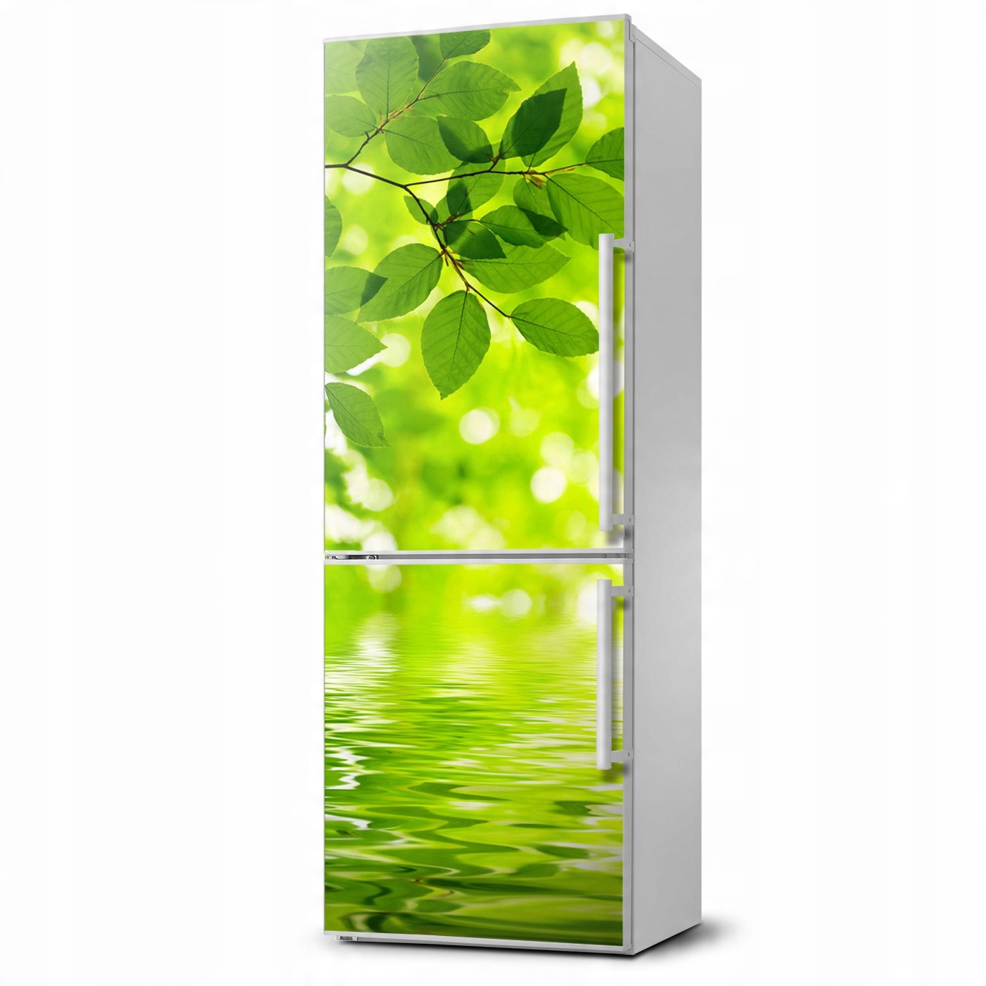 

Magnes naklejka Tapeta na lodówkę liście 60x180