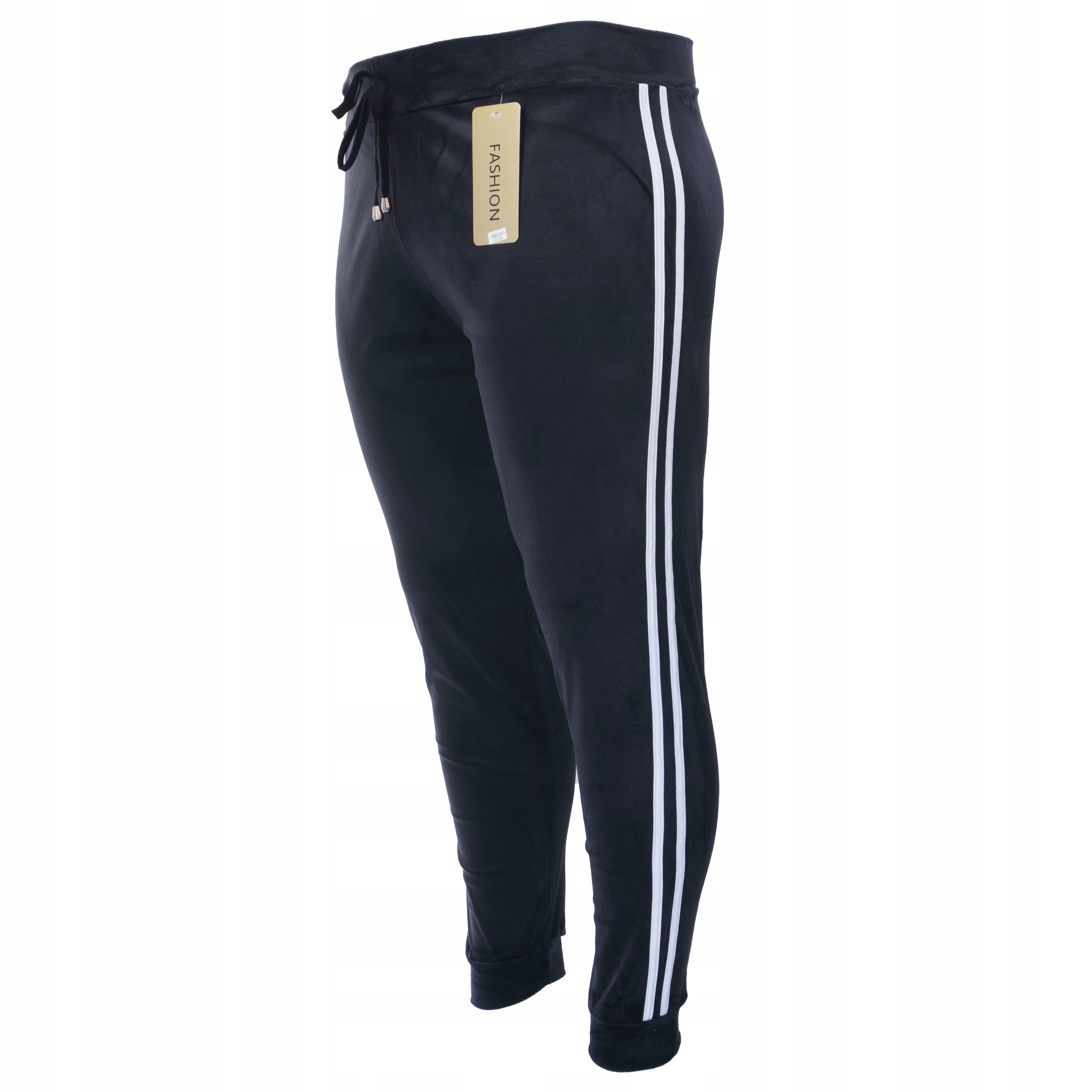 Spodnie damskie welurowe duże rozmiary 5XL / 6XL Stan (wysokość w pasie) średni