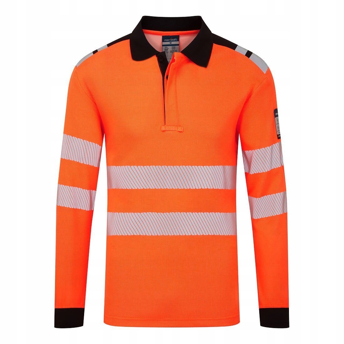 Polokošile PW3 Knit Hvo Fr s dlouhým rukávem Oranžová/Černá vel. XXXL