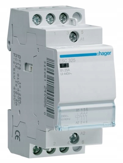 Stykač ESC426 25A 230V 4R Hager 4NC