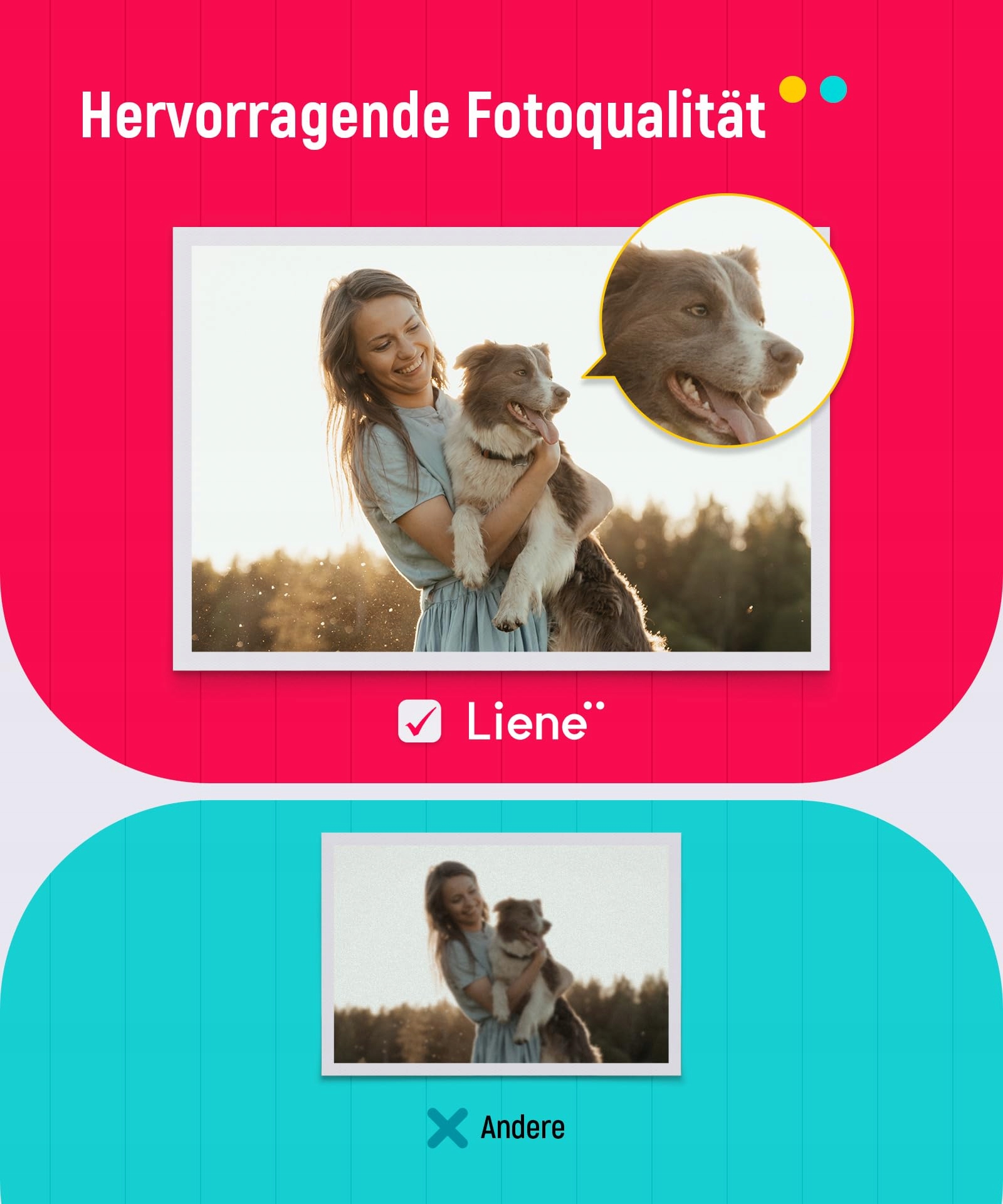 LIENE Papier Fotograficzny 80 Arkuszy 2 Taśmy Barwne 4x6 Cala Drukarki — miniatura 3
