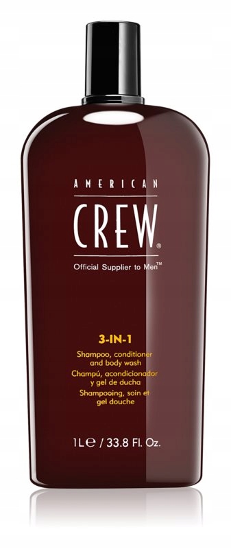 American Crew 3-IN-1 1000ML Šampon, Kondicionér A Sprchový Gel