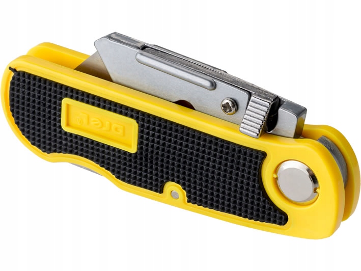 DREL NÓŻ NOŻYK SKŁADANY TRAPEZOWY NA OSTRZE TRAPEZOWE + 5 OSTRZY Marka Drel