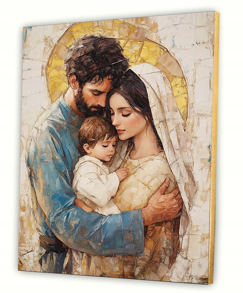 Obraz do obývačky Svätá rodina na plátne 40x50 cm náboženský darček #912
