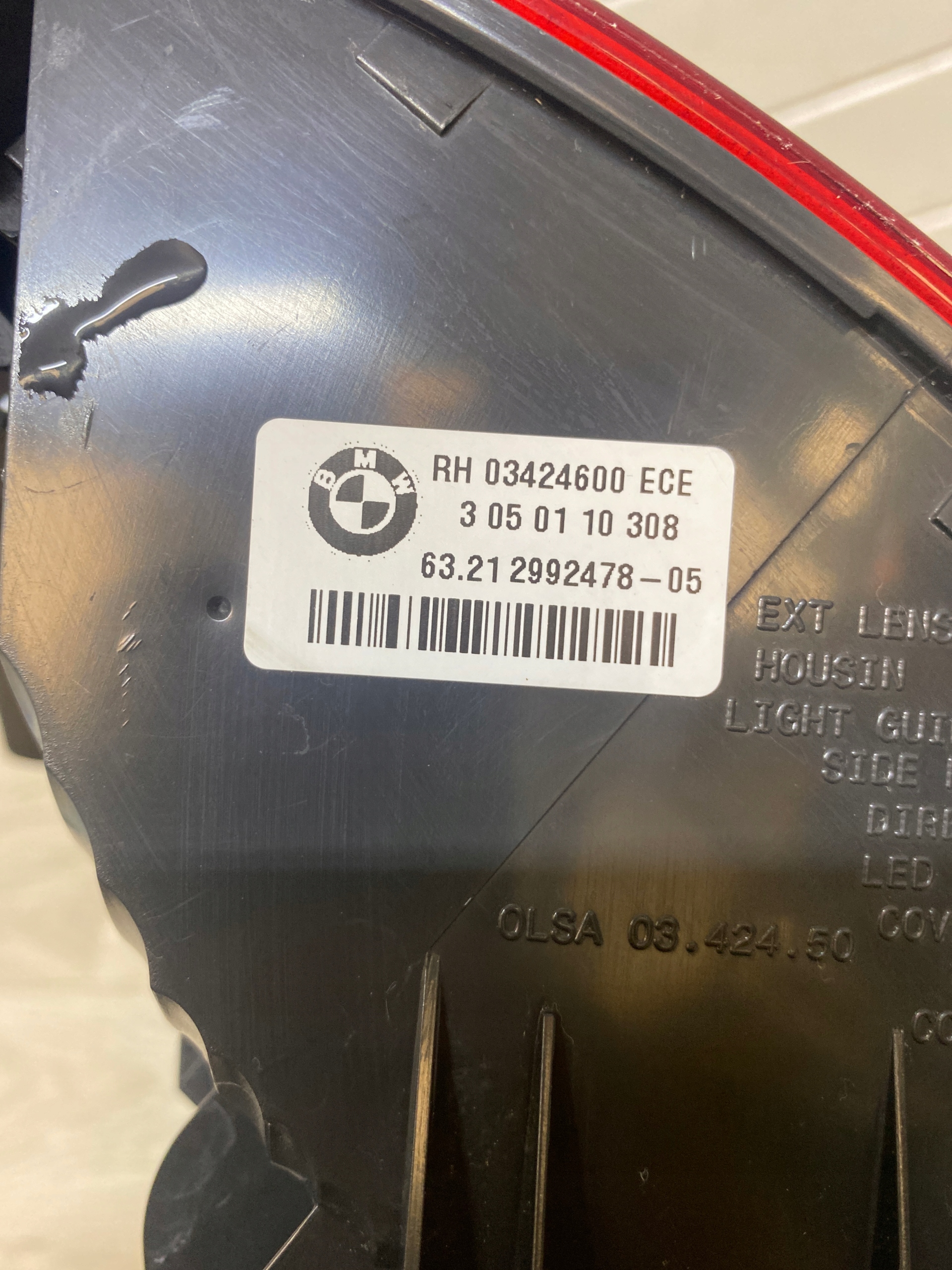 BMW X1 E84 light right rear part rear 2992478