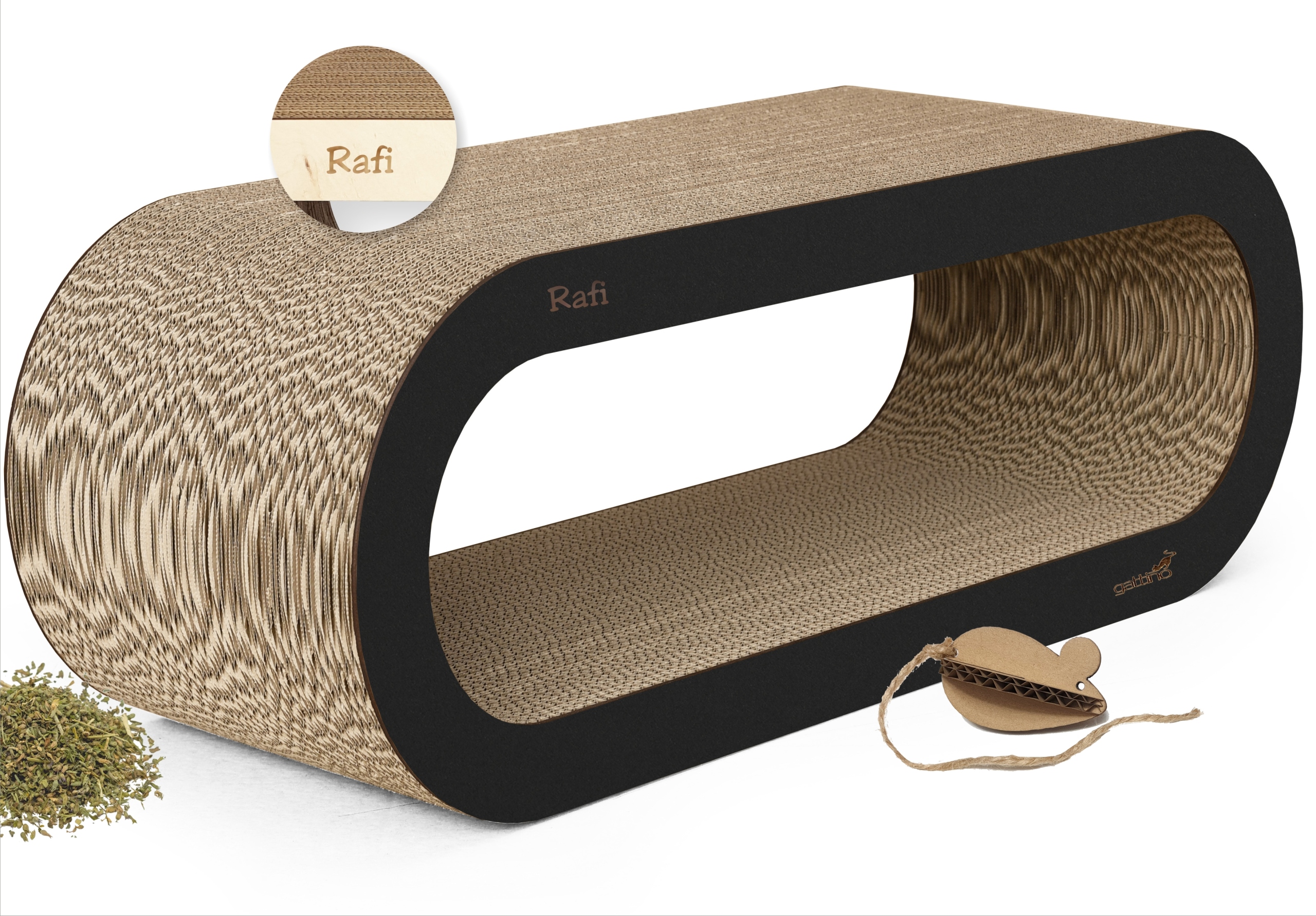 

Drapak dla kota z tektury domek tekturowy Gattino