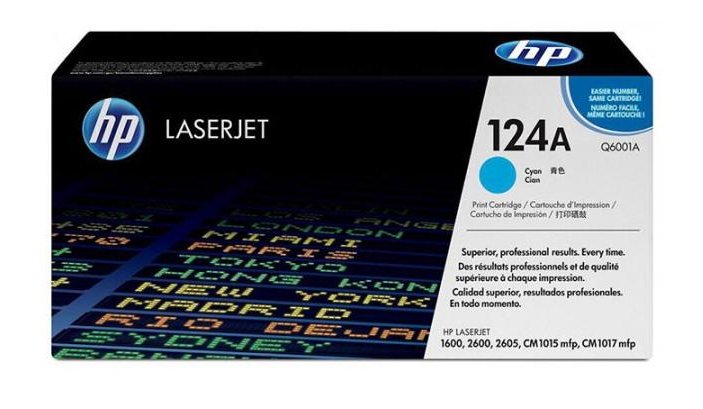 Toner Oryginał Hp Q6001A 2600 CM1015 Cyan 124A Oem