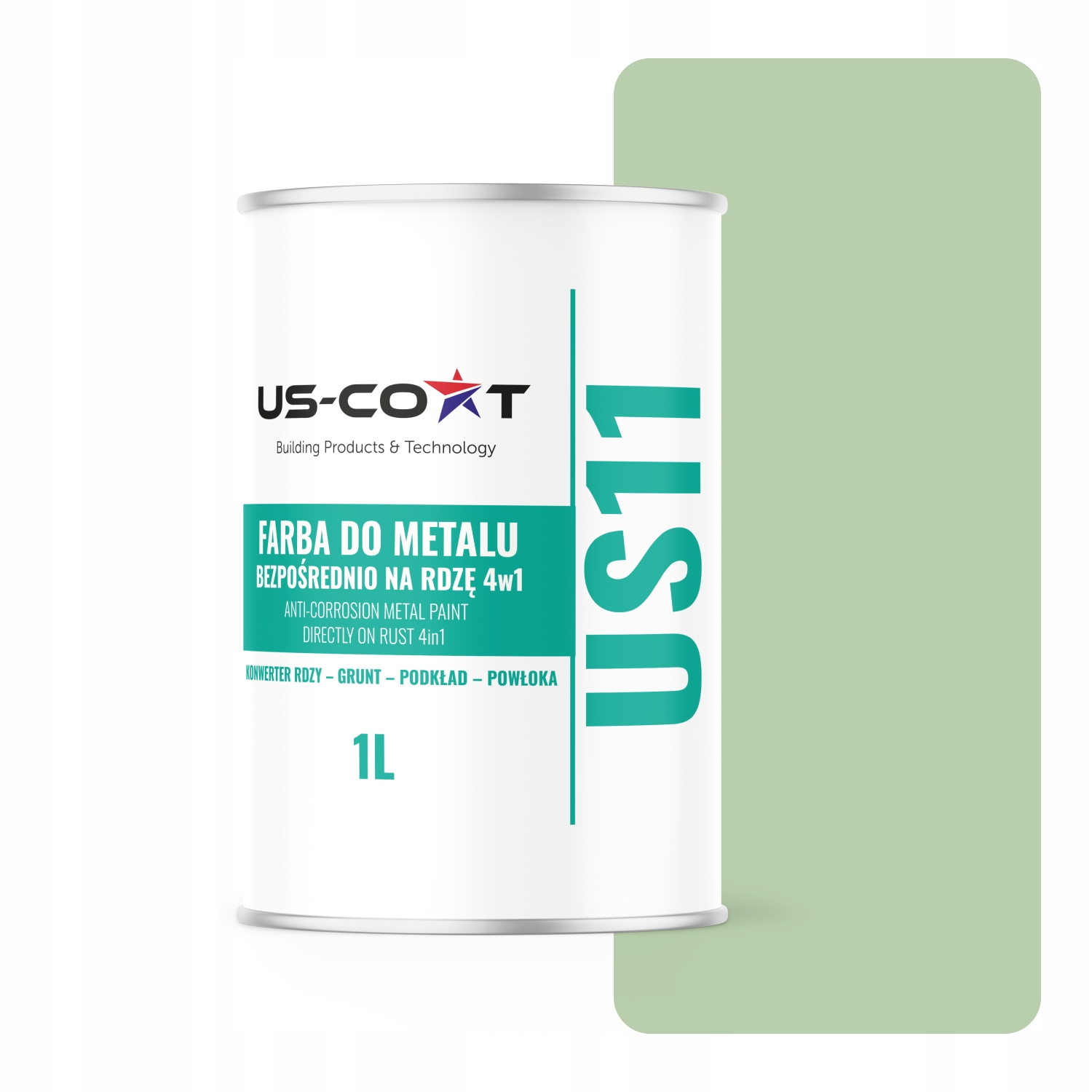 Barva Na Korozi 1L Zelená Pastelová Ral 6019 Matná