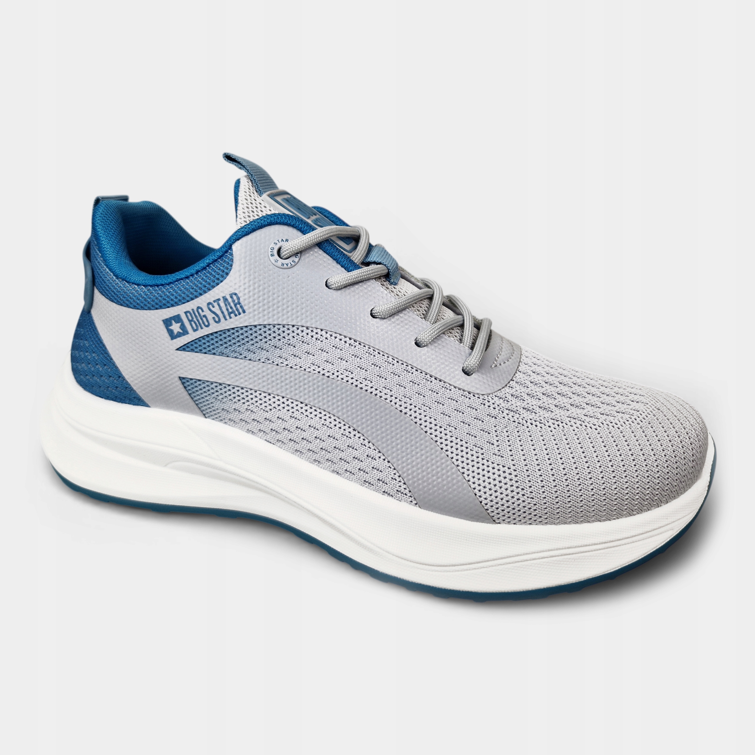 Buty Big Star męskie Sportowe modne Lekkie szare Sneakersy RR174271 42