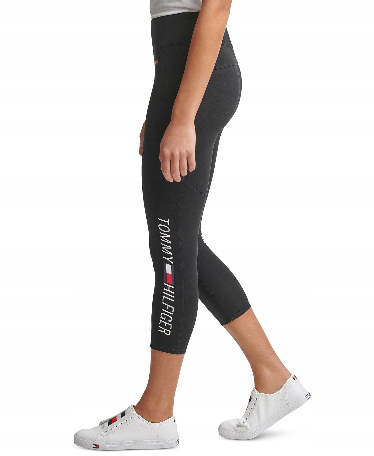 Tommy Hilfiger dámské legíny Logo Cropped černé Xs