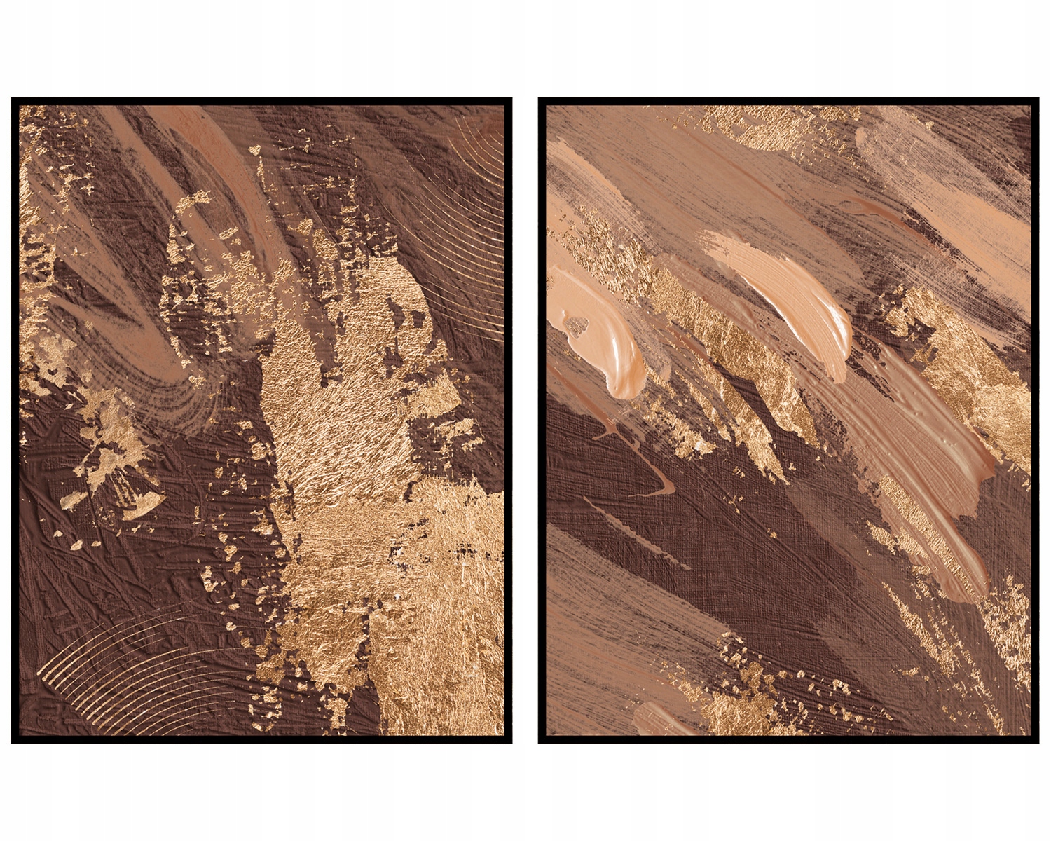 Plakáty na zeď diptych abstrakce barvy 2x 50x70