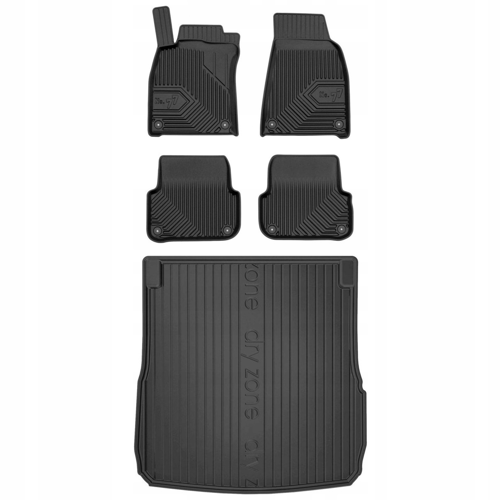 Gumová sada kobercov a rohoží Audi A6 C6 2004-2006 Kombi, pred faceliftom