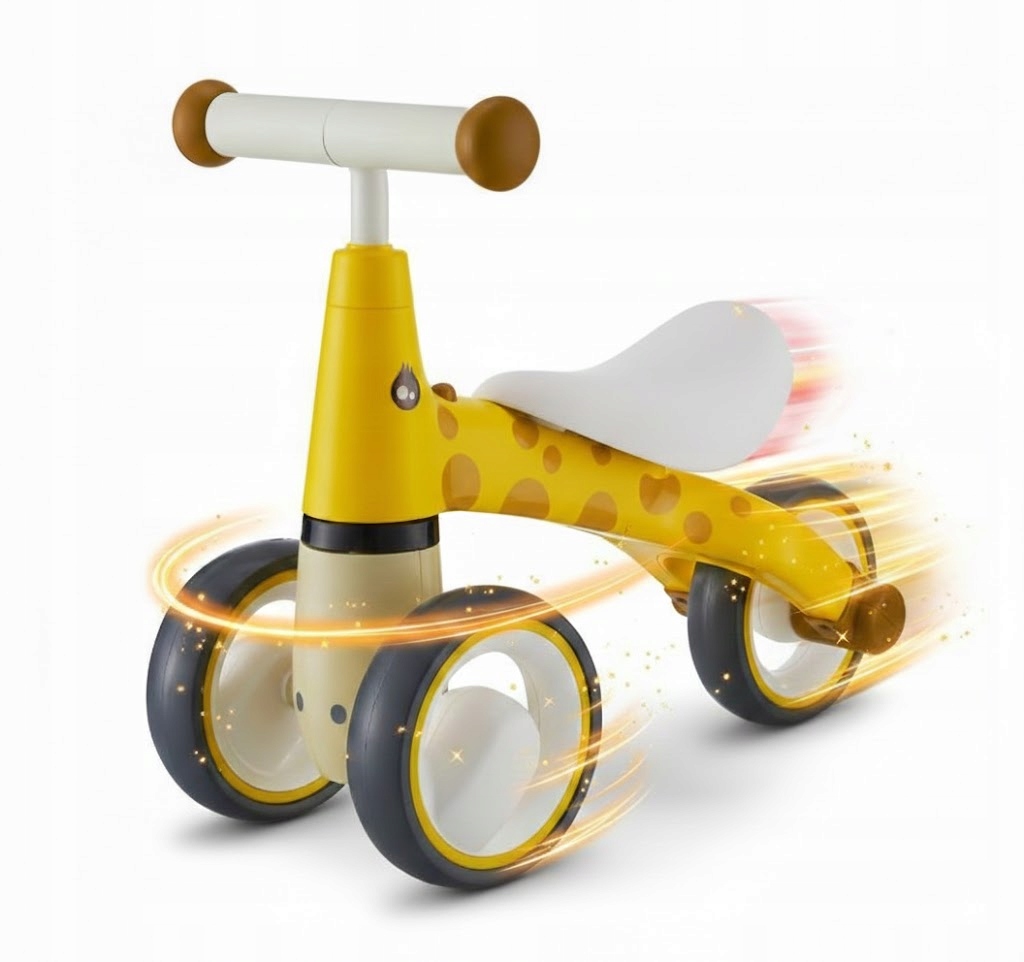 Rowerek Biegowy Ecotoys Żyrafa Eva 12-36 m Blokada Skrętu Lekki 2 kg