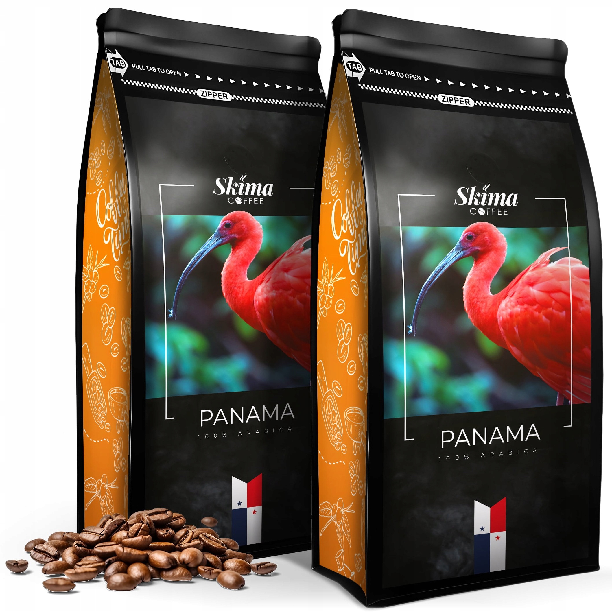 Káva zrnková 2x1 kg Panama 100% Arabica Čerstvě pražená do kávovaru Dárek