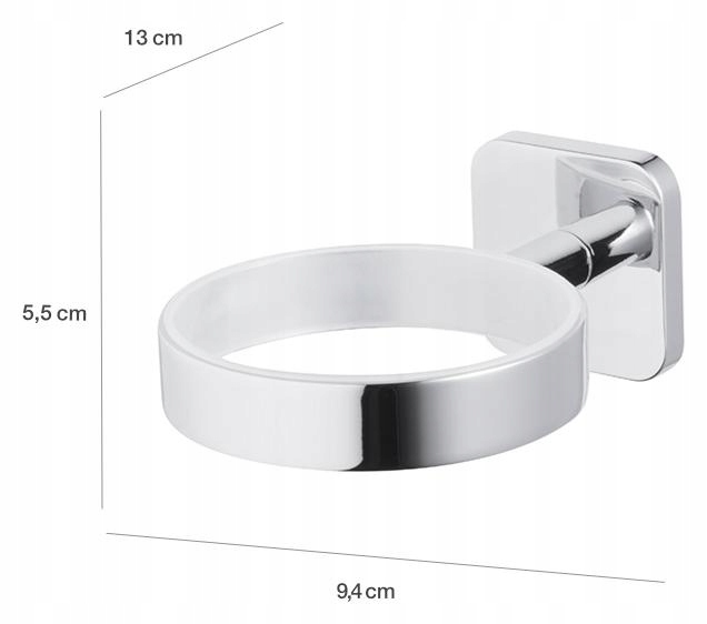 Uchwyt na suszarkę do włosów ścienny metal chrom Marka BK