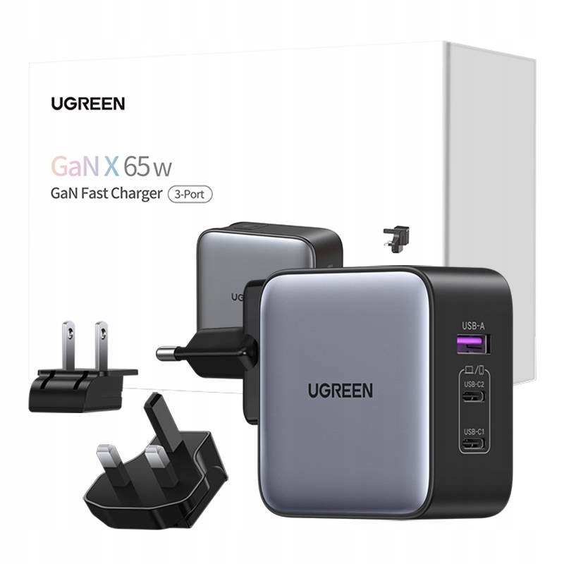

Ładowarka Sieciowa Ugreen 2X Usb-c Usb 65W