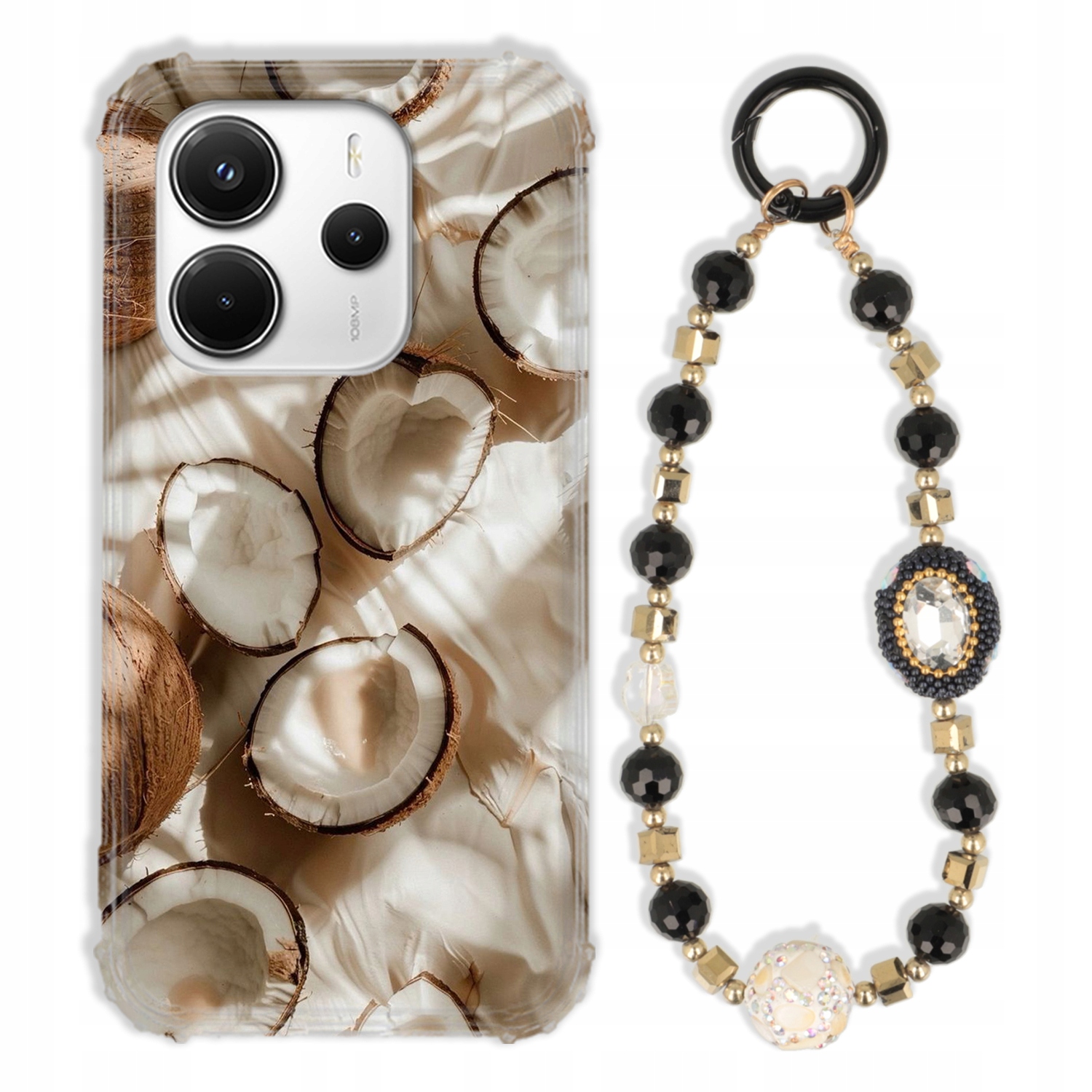 Puzdro Na Xiaomi Redmi Note 14 4G Antishock Zirkóny Čierno Zlaté|pevné|tpu