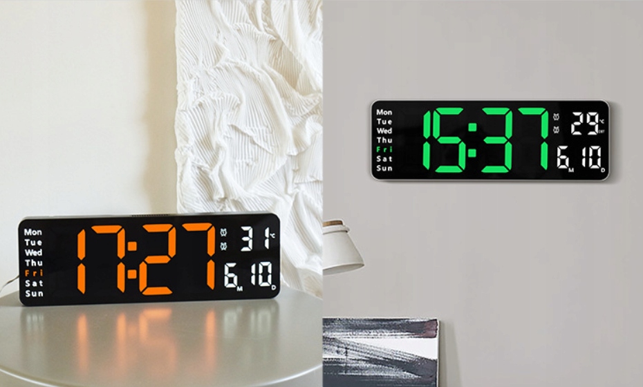 Zegar ścienny Led clock 6629) czarny 32cm Marka Inny