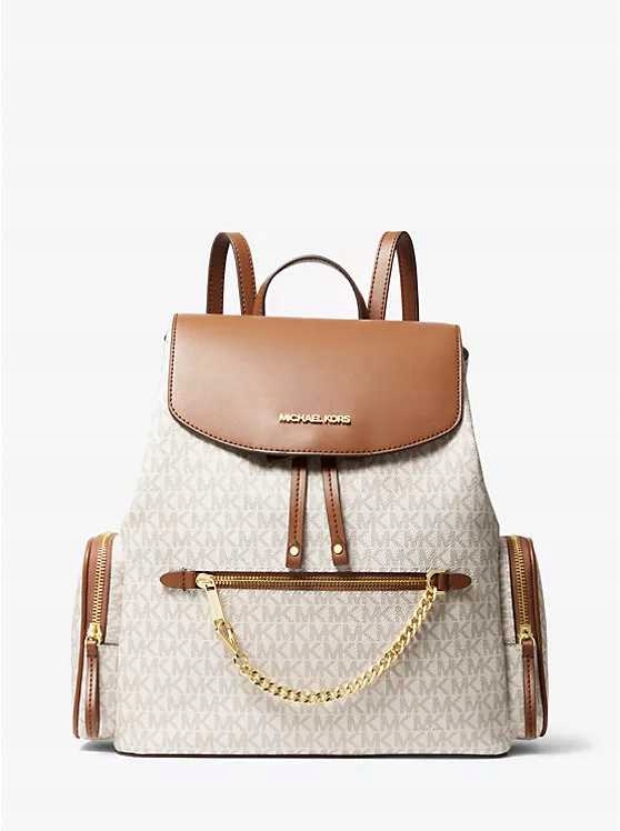 Michael Kors dámský batoh Jet Set Large Logo Backpack světlý