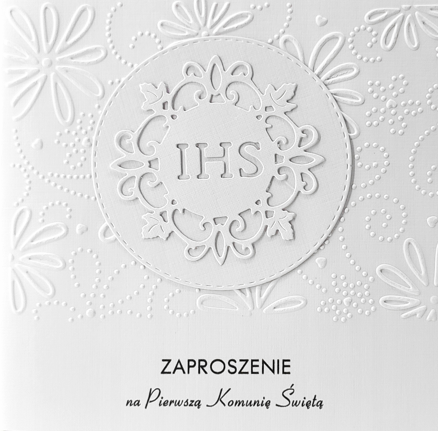 KARNET 153 - Zaproszenie na I Komunię kwadrat