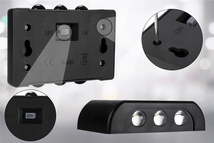 LAMPA SOLARNA LED DO ALTANY ŚCIENNA OGRODOWA ELEWACYJNA ZEWNĘTRZNA IP65 Długość/wysokość 9 cm