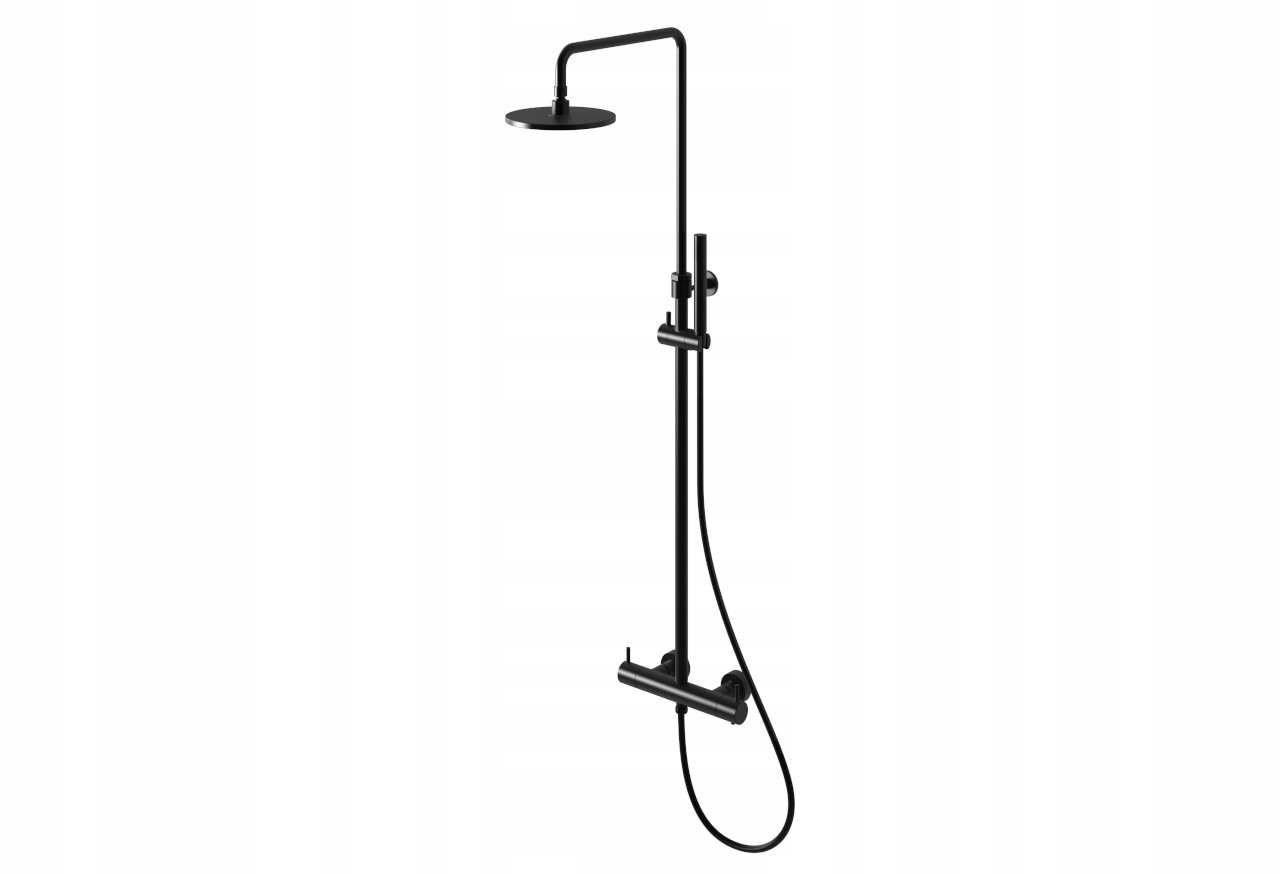 Nástenný sprchový set Kohlman Axel Black QW273AB