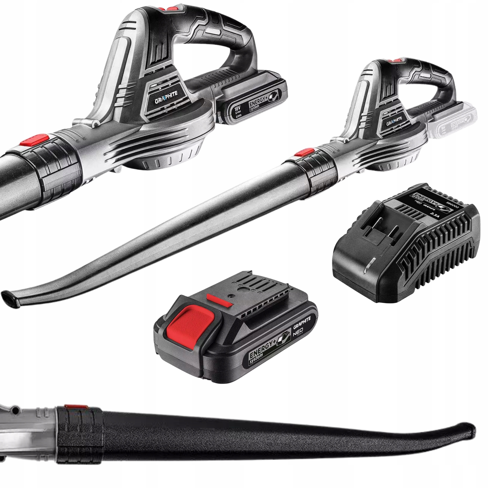 Graphite Dmuchawa Akumulatorowa Bateria 2Ah Ładowarka Lekka do Liści