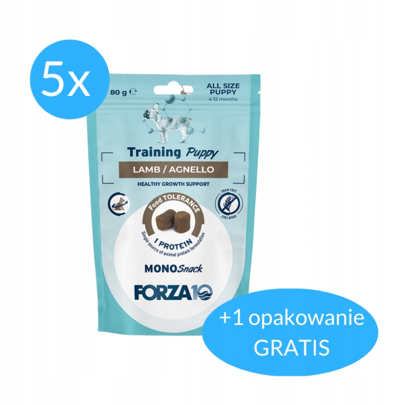 Forza10 MonoSnack jehněčí pro trénink štěňat 6 x 80 g