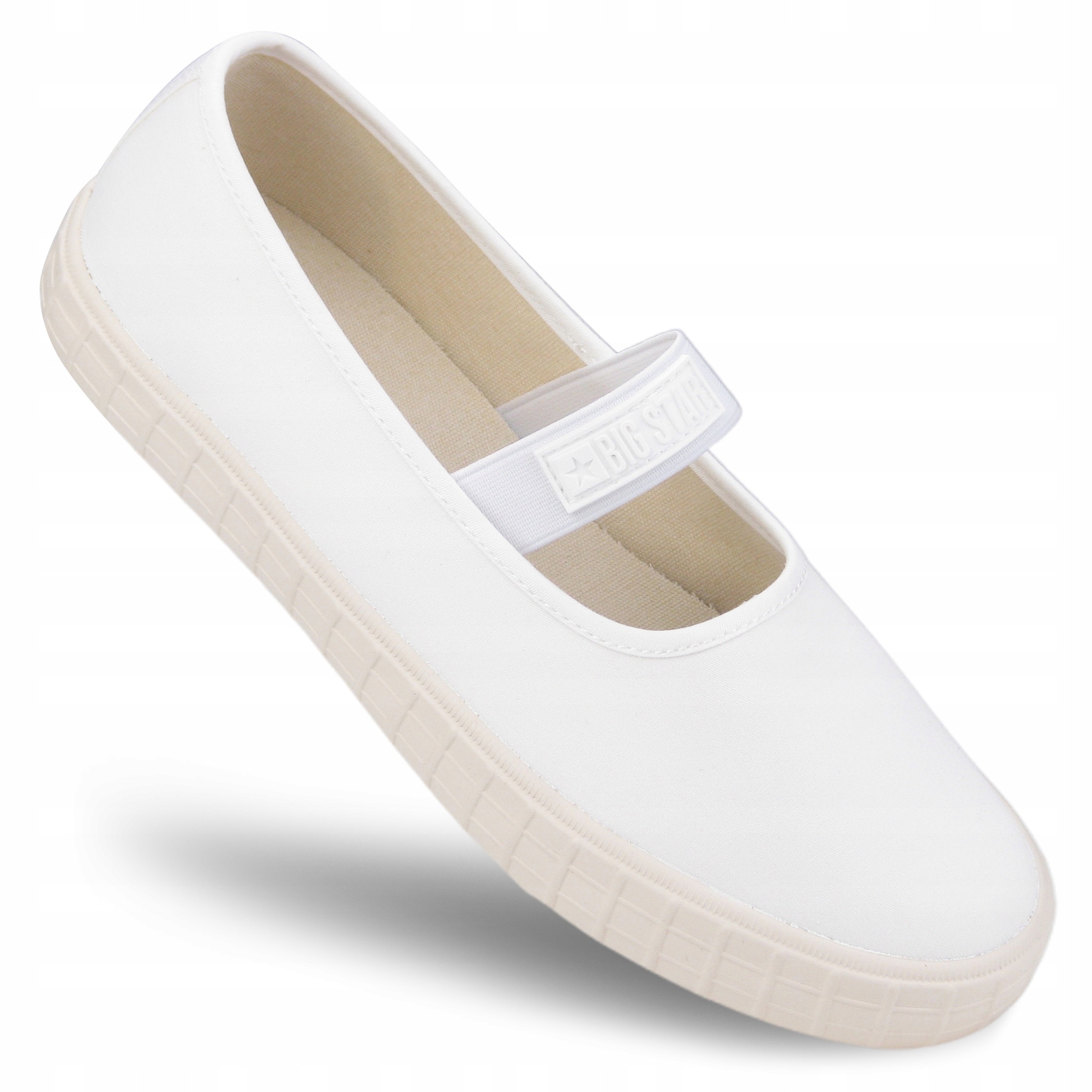 Trampki Wsuwane buty damske Big Star Slip On NN274601 na lato białe 37