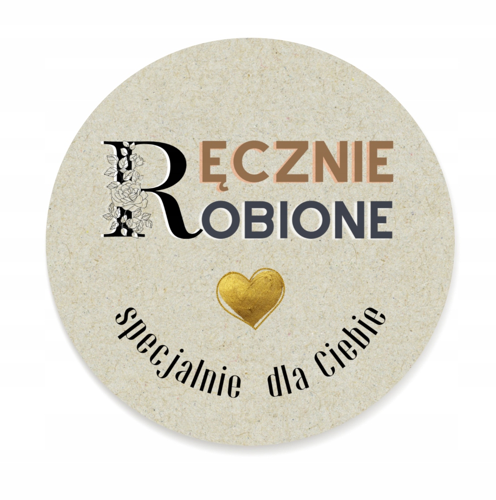 

Naklejki ozdobne Ręcznie Robione etykiety 24 sztuk