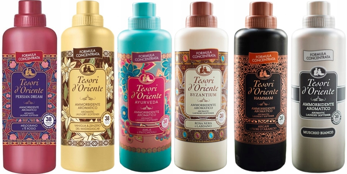 Levně Tesori d'Oriente Sada 6 italských oplachovacích přípravků 760 ml Pvabhm