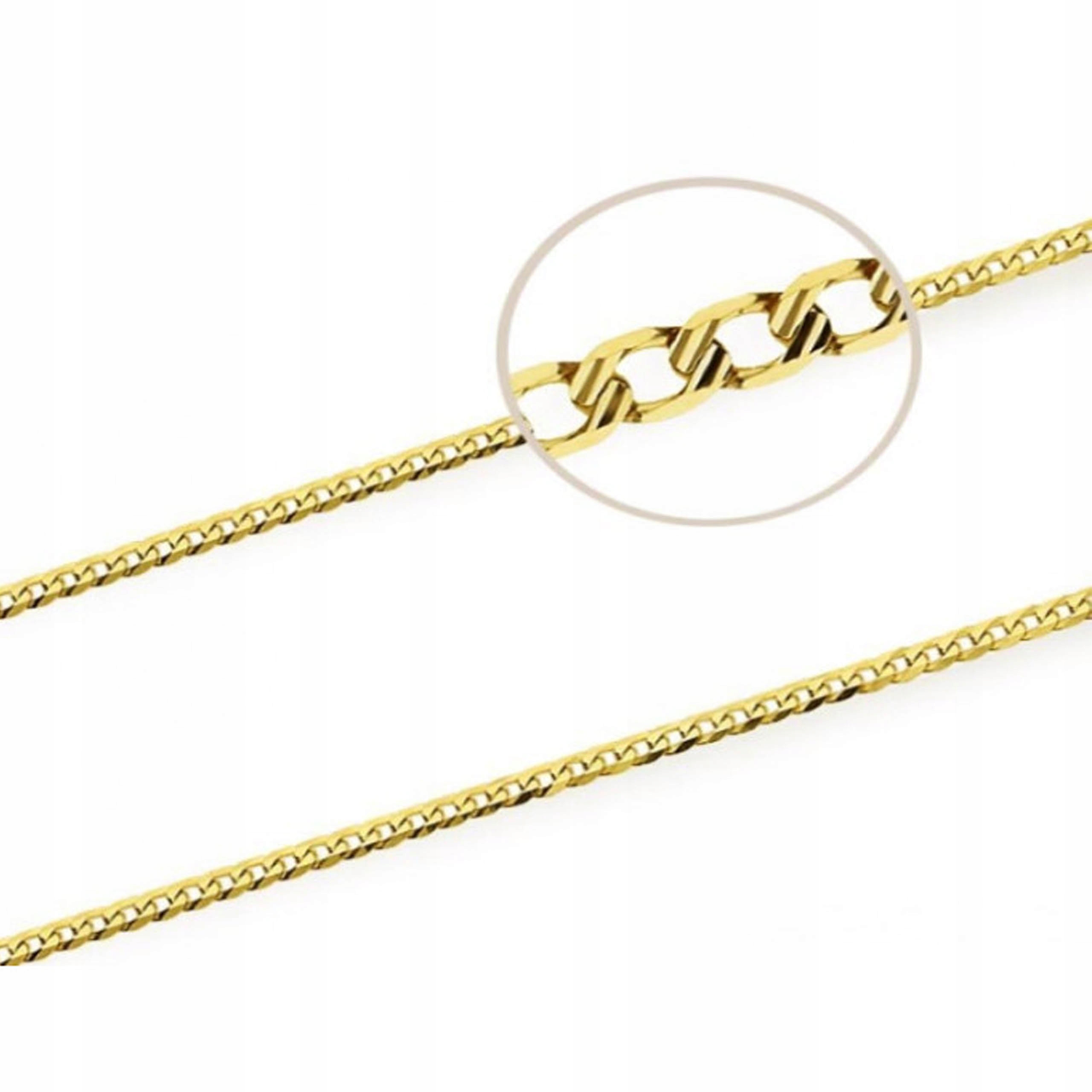 Zlatý řetízek 585 Splot Pancerka 42 CM 2,34 g módní dárek vazba 14k