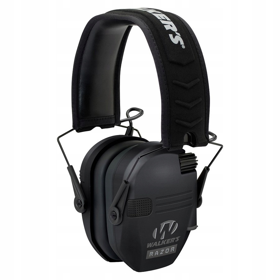 Słuchawki Strzeleckie Aktywne Ochronne Czarne Ochrona Słuchu Wojskowe