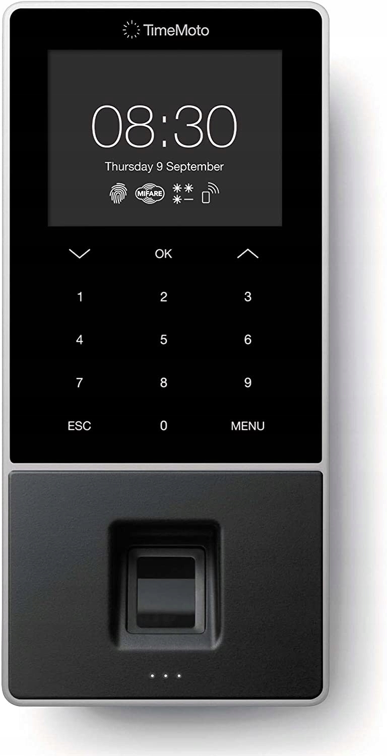 Timemoto TM-828 Sc Systém Záznamu Pracovní Doby S Otiskem Prstu Rfid